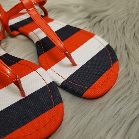 Talbots Clare 4 Hibiscus Stripe Sandal Sz 6 - Picture 4 of 10